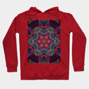 Psychedelic Kaleidoscopic Multi-Color Mandala Number 7 Hoodie